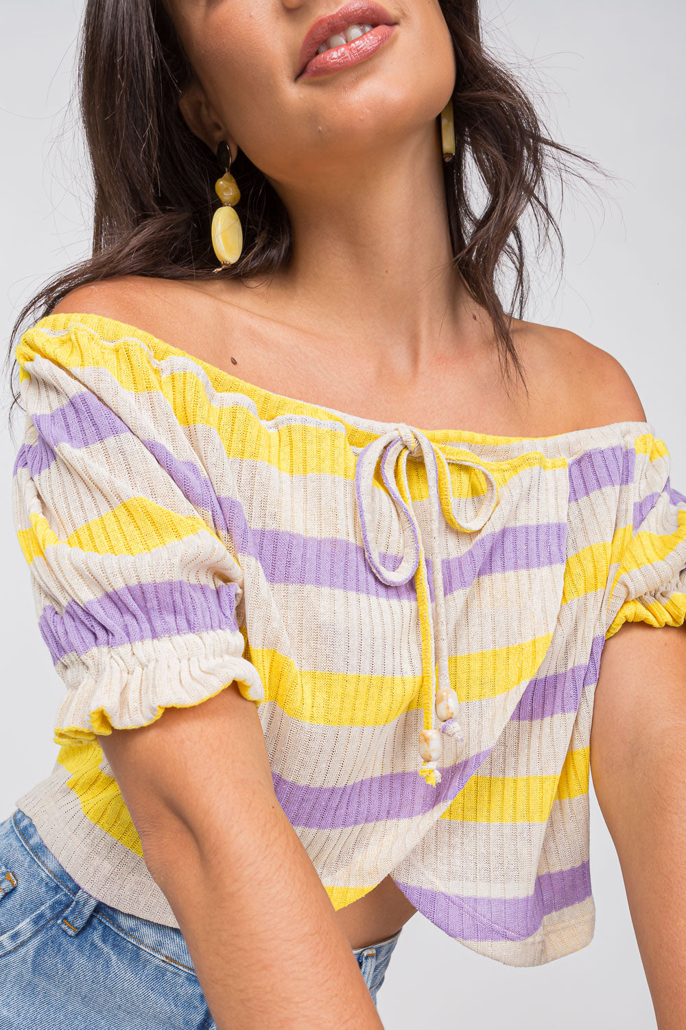 Blusa Maxi Cropped Lilas