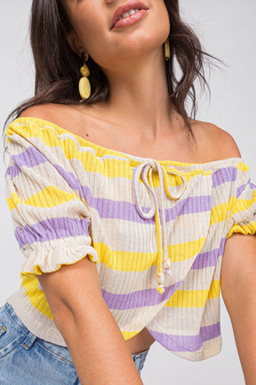 Blusa Maxi Cropped Lilas