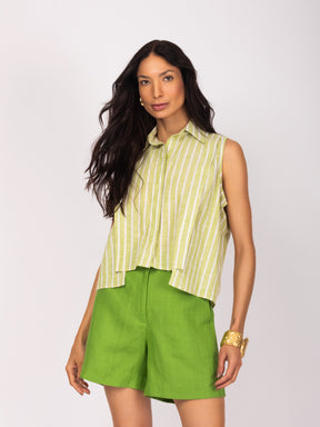 Shorts Alfaiataria em Linho