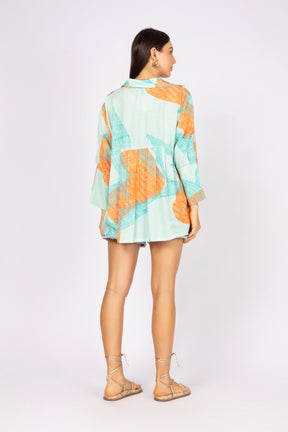 Camisa com Estampa Abstrata