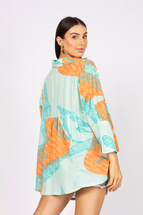 Camisa com Estampa Abstrata