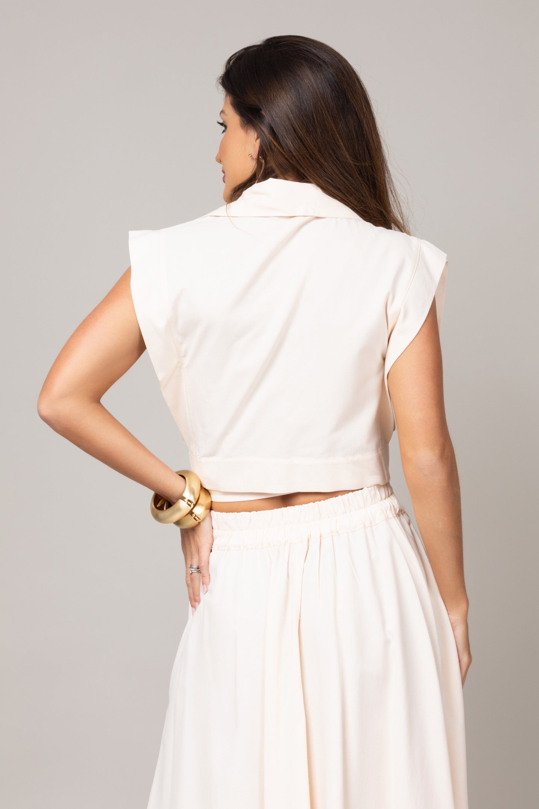 Conjunto Saia Longa e Blusa Transpassada