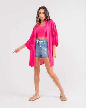 Conjunto Cropped com Kimono