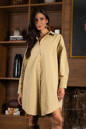 Vestido Camisa Manga Longa