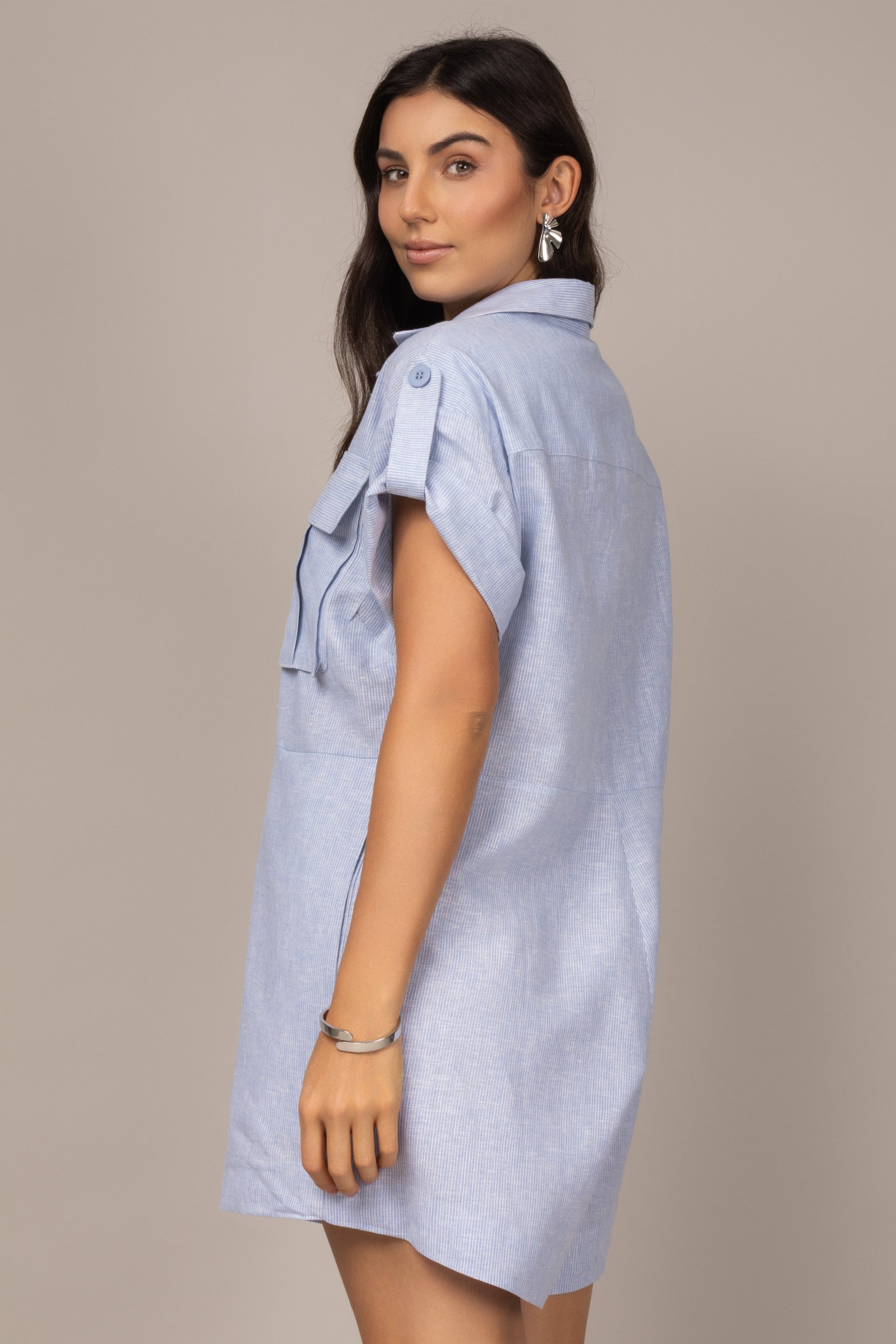 Macaquinho Camisa em Linho