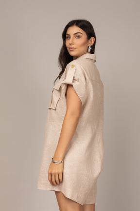 Macaquinho Camisa em Linho