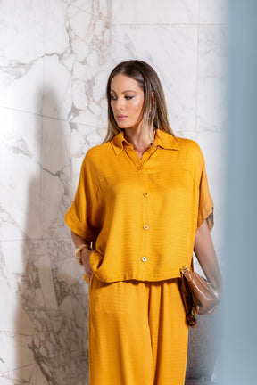 Camisa em viscose maquinetada