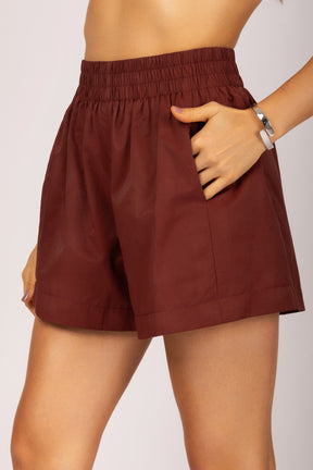 Shorts de Cintura Alta com Elástico