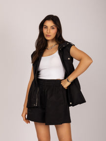 Shorts de Cintura Alta com Elástico