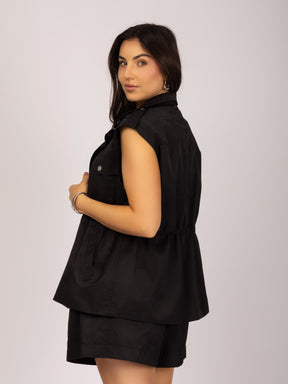 Shorts de Cintura Alta com Elástico