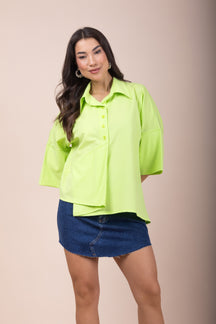 Camisa Bata Manga 3/4