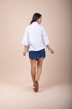 Camisa Bata Manga 3/4