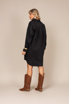 Vestido Camisa Manga Longa