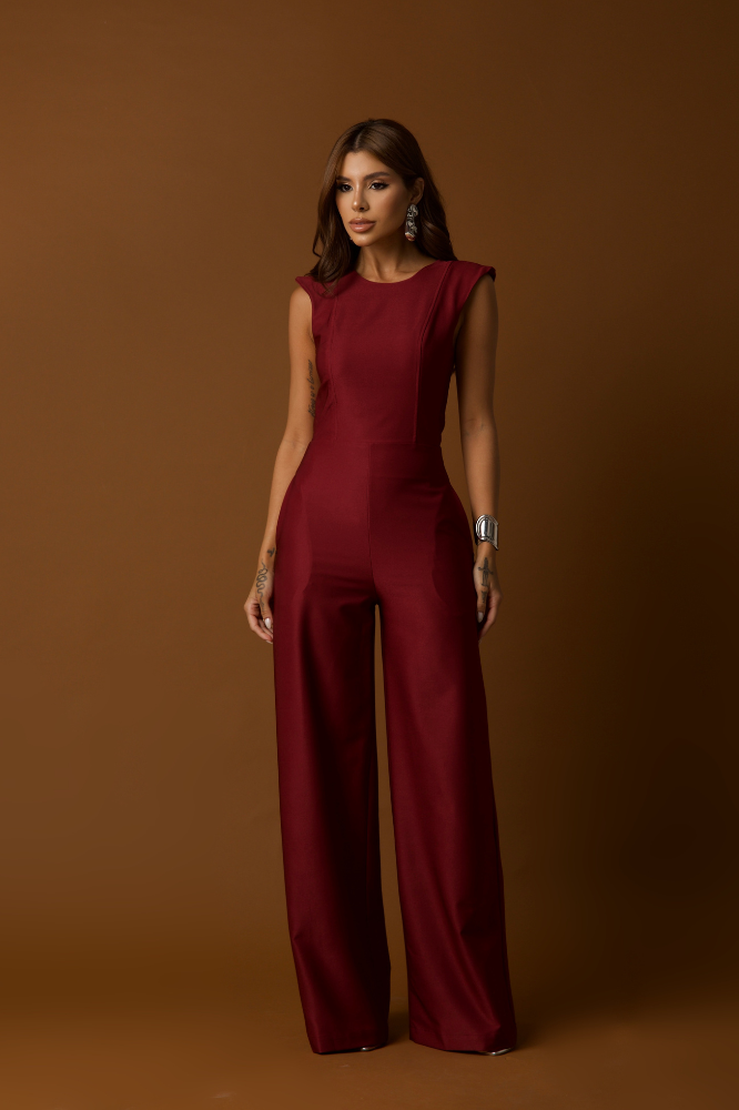 Conjunto Macacão Pantalona e Colete Removível Sense