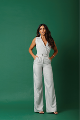 Macacão Pantalona Lapela Lina Cheesecake